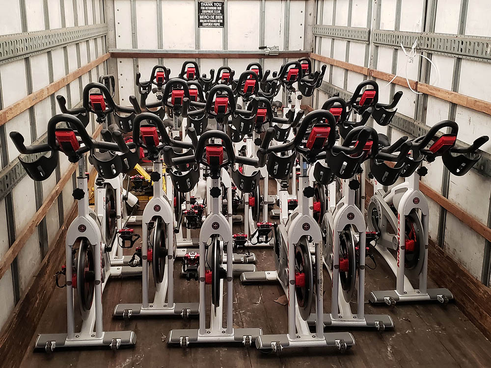 Commercial spin bike servicing
