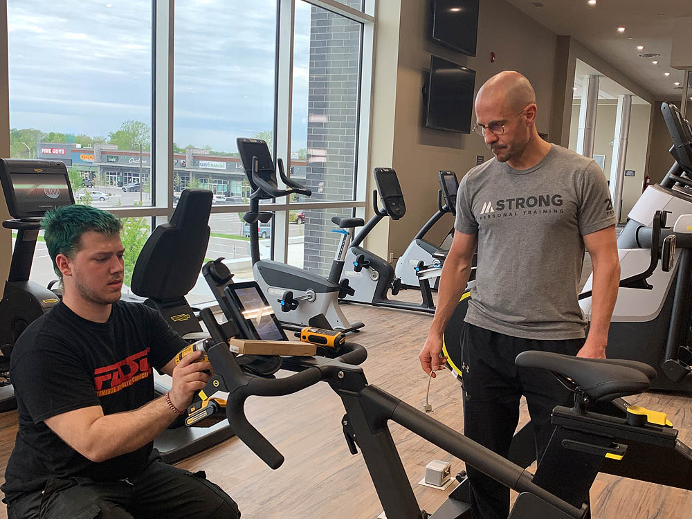 Installing monitor on a spin bike